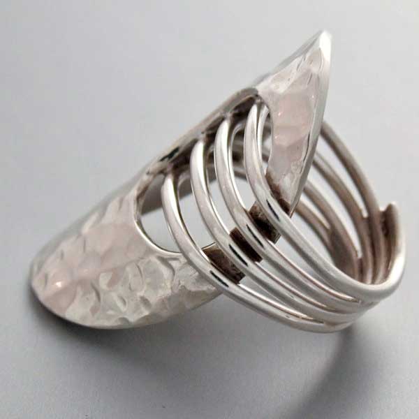 Hammered Silver Ring by The Boys